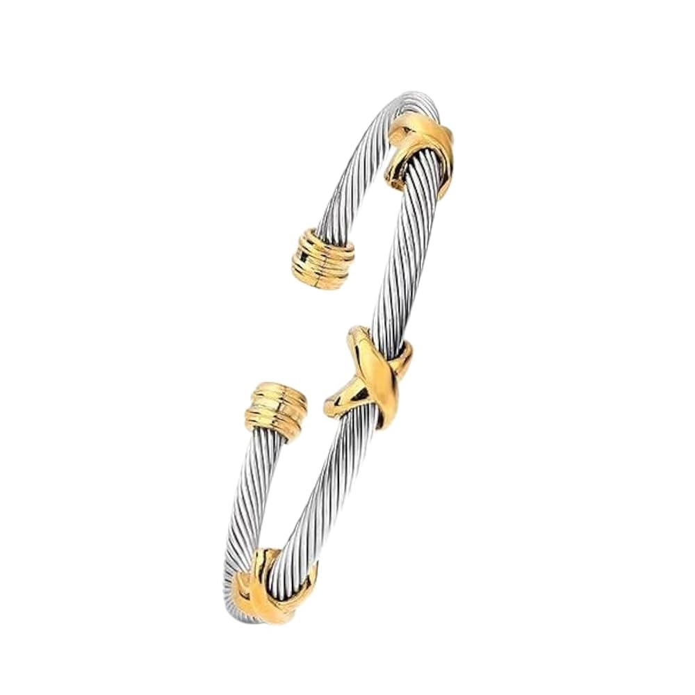 Amazon.com: EGO VINA Multi Twisted Cable Wire Cross Bracelet